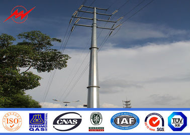 الصين 27.5m Columniform Galvanized Steel Pole For Transmission Line , Utility Power Poles المزود