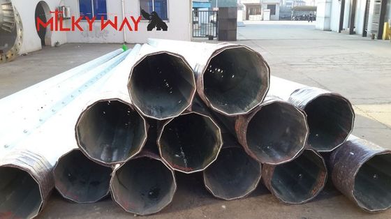 جودة  33KV Tubular Octagonal Steel Power Pole with 500 Kg Design Load and Wind Speed 160km/h Earthquake Resistant مصنع