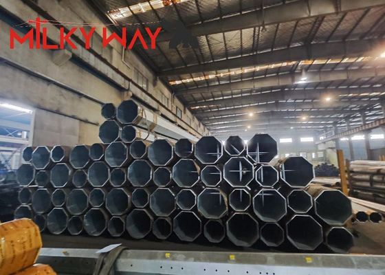 جودة  Three-Section Galvanized Monopole Tower for Communication Distribution مصنع