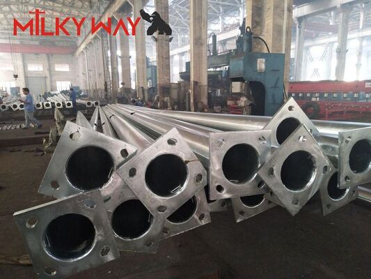 جودة  Customizable Street Light Poles with Lengths up to 14 Meters Without Slip Joint and Multiple Flange Mounted or Planted Type Options مصنع