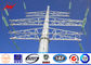 Round Multi - Pyramidal 10m Distribution Line Steel Power Pole Class 3 Galvanized المزود