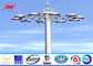 12 sides 40M High Mast Pole Gr50 material with round panel 8 lights المزود