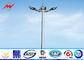 30M 12 lights High Mast Pole with 300kg rasing system for football field المزود
