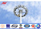 Multi Sided 25m Tunnels High Mast Pole With Lifting System 3 mm Thickness المزود