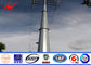 OEM 8-15m NEA Steel Utility Power Poles , Galvanised Steel Pole With Insulator المزود