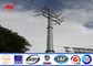 OEM 8-15m NEA Steel Utility Power Poles , Galvanised Steel Pole With Insulator المزود