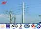Electrical Tapered Steel Power Pole 17m Height Planting Depth 3.5mm Wall Thickness المزود
