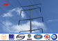 10 KV - 220 KV Polygonal Shape Electrical Power Poles With Cross Arm ISO 9001 المزود