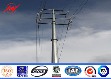 27.5m Columniform Galvanized Steel Pole For Transmission Line , Utility Power Poles المزود