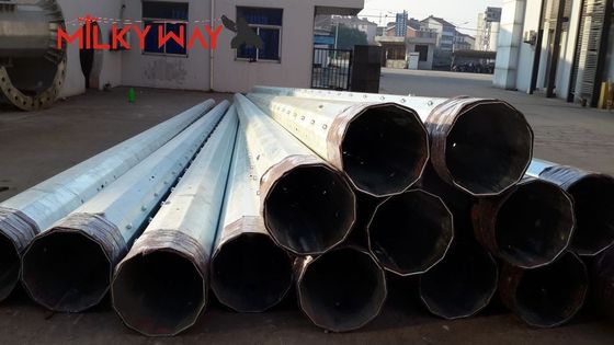 17 متر عمود نقل كهرباء من الصلب المجلفن، حمل 1200 دا نيوتن، ASTM A123 المزود