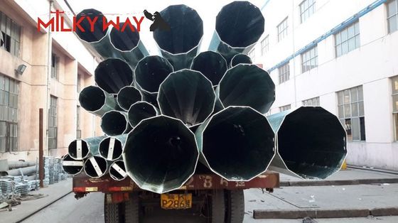 17 متر عمود نقل كهرباء من الصلب المجلفن، حمل 1200 دا نيوتن، ASTM A123 المزود