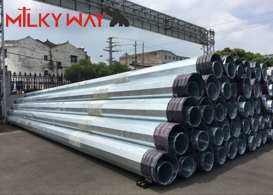 17 متر عمود نقل كهرباء من الصلب المجلفن، حمل 1200 دا نيوتن، ASTM A123 المزود