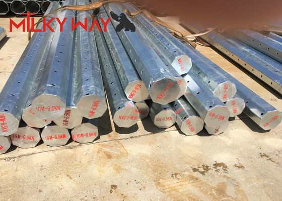 8M 11KV 13KV خط نقل القطب الكهربائي الطاقة الكهربائية مع البيتومين المزود