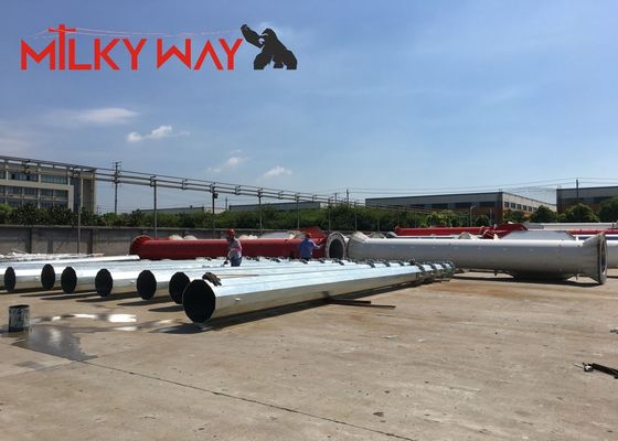 6mm Galvanized Steel Power Transmission Pole 10kV-220kV المزود