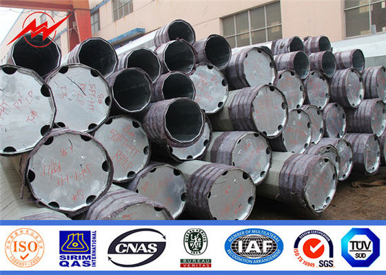 80FT 90FT 138KV قطب طاقة الفولاذ المغلف للتوزيع الكهربائي المزود