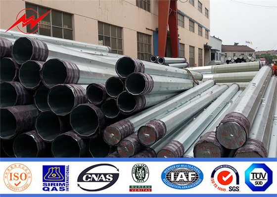 قطب طاقة فولاذي طوله 8-60 متر مع حمولة كسر 2.5KN-200KN المزود