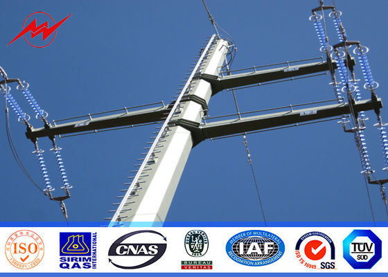 10M الصلب المجلفن القطب الطاقة الكهربائية لنقل خط 69KV