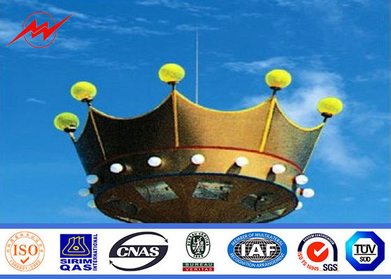 40M 12 الجانبين المجلفن عالية الصاري القطب لميدان الإضاءة مع الونش