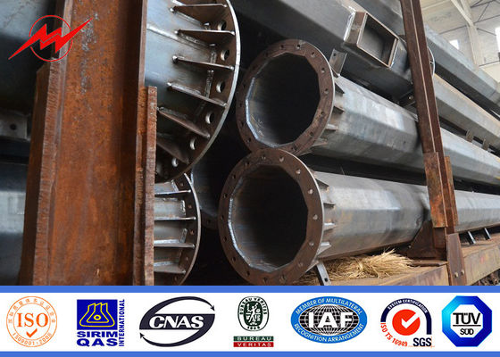 Single Arm 15M Galvanized Steel PolePainting for High Way Lighting