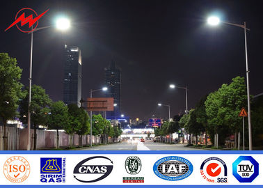 جولة مزدوجة عبر الذراع الصلب المجلفن أعمدة إنارة الشوارع Q345