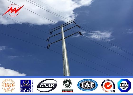Round tapered galvanization electrical power pole for transmission pole