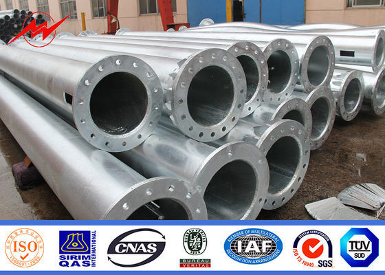 Park 6m Powder Coating Galvanized Steel Pole One Section with Cross Arm