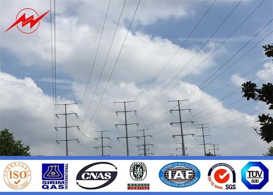 Polygonal Electrical Power Pole for 110KV Medium Voltage Transmission