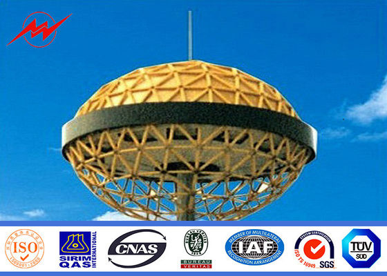 HDG Painting 70M High Mast Pole with Lifting System for Plaza Lighting