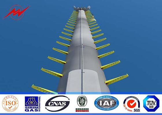 132 Kv 27Meter 1500KG حمولة برج أحادي القطب للإتصالات المتنقلة الاتصالات السلكية واللاسلكية