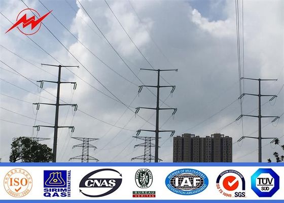 Medium Voltage Electrical Power Pole , Customized Transmission Line Poles