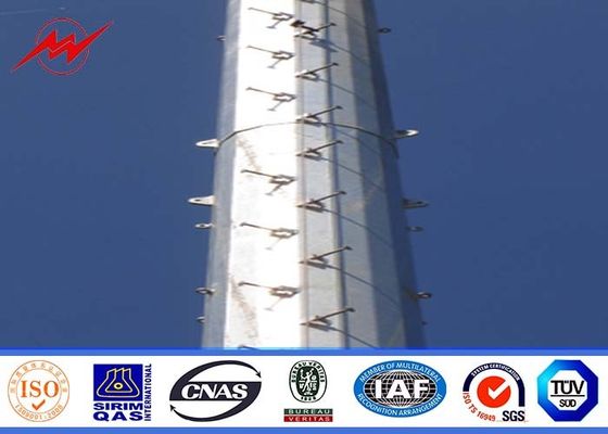 132 Kv 27Meter 1500KG حمولة برج أحادي القطب للإتصالات المتنقلة الاتصالات السلكية واللاسلكية