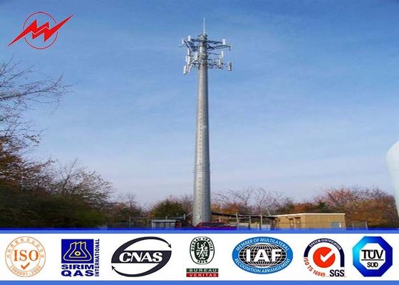 Square 160 ft Lattice Transmission Tower Steel Structure With Single Platform