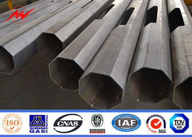 Q235 Cross Arm 12m أعمدة إنارة الشوارع ، قطب خفيف مثمن