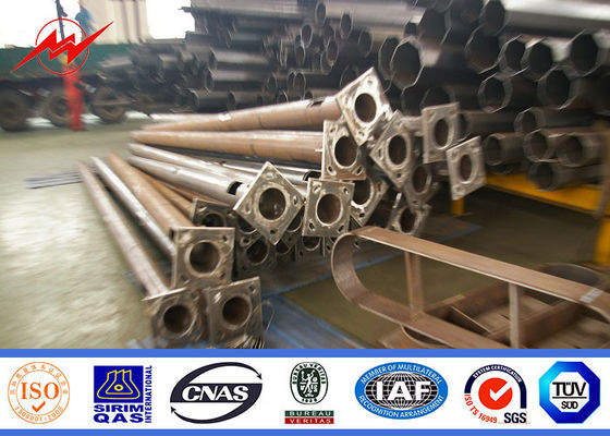 Galvanized Tapered 30m High Mast Light Pole , Residential Outdoor Light Poles