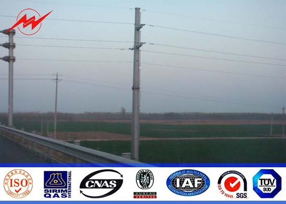 11M 300DaN Steel Utility Pole 3.5mm thickness Q345 material for 69kv 100meters Distribution Power