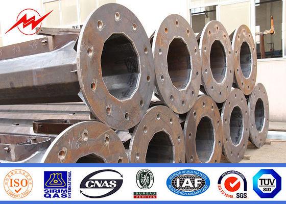 Powder Coated Outdoor Industrial Light Poles 35m / Galvanized Street Light Pole