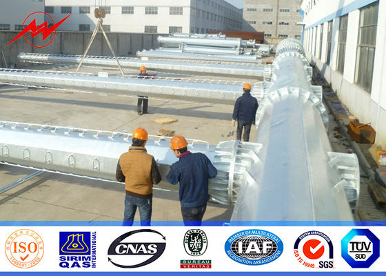 Octagonal Low voltage 8M Tubular Steel Structures Electric Power Pole 69kv