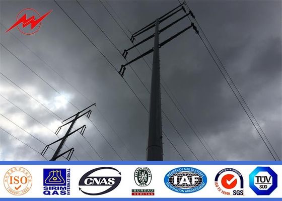 High Strength Q235 Galvanized Straight Metal Utility Poles Columniform