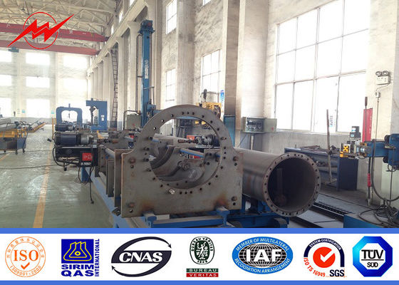 Explosion - Proof Polygonal Galvanized Steel Tubular Pole / Straight Pole