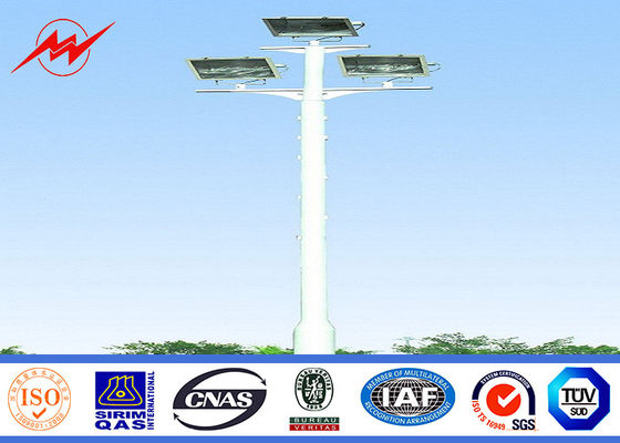 Professional 25m 8 Sides Galvanized Steel Outdoor Square Light Pole 10  KV ~550 KV