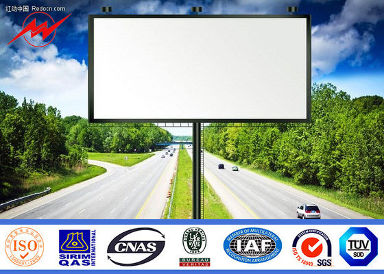 High Bright Steel Outdoor Billboard Advertising Structure Full Color Outside LED Billboard