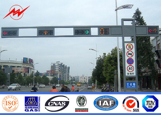 Q235 Frame polygonal / Round Highway Road Sign Board With Single Arm