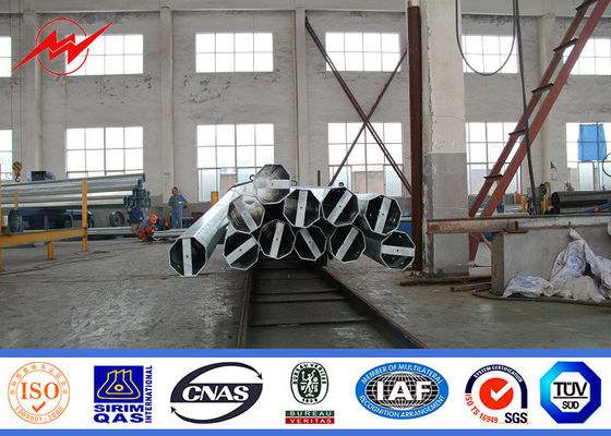 10m 5KN Galvanized Steel Power Pole For Electrical Transmission Power Line