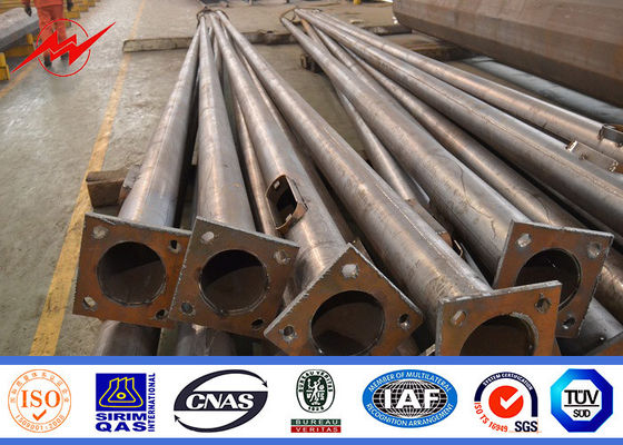 12 م 3.5mm مزدوج الذراع ضوء الشارع البولنديين ، القطب أنبوبي الصلب 15 سنوات Warrenty