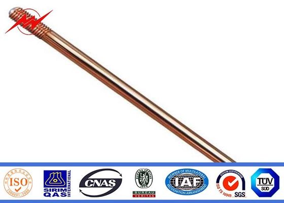 High Conductivity Copper Ground Rod 1/2" 5/8" 3/4" Threaded Flat Pointed