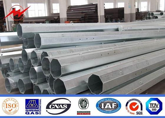 Galvanization 12m 8KN Electrical Power Pole For Distribution Power Transmission