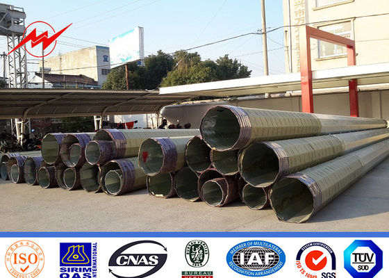 OEM Round Steel Utility Pole 15m 20kn Steel Transmission Poles