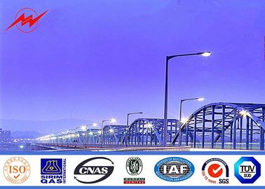 تراجع الساخنة المجلفن أعمدة إنارة الشوارع مع أعمدة فولاذية أحادية الذراع بطول 8 أمتار