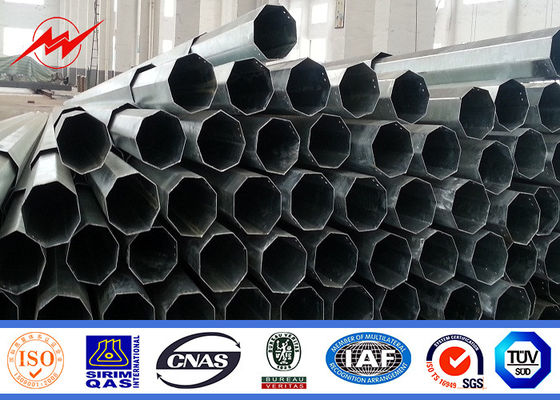 ASTM A572 Galvanized Tubular Steel Pole For 69 Kv Electrical Transmission Line