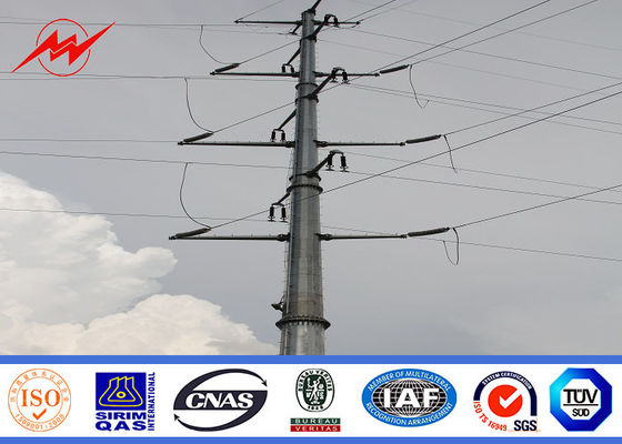 NEA Standard 30 FT Electrical Utility Poles 3mm Thickness For Philippines Power Line